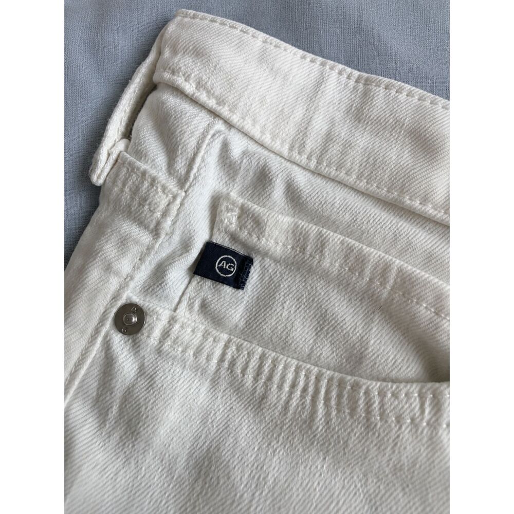 AG Jeans 28R White High Rise Skinny Raw Hem